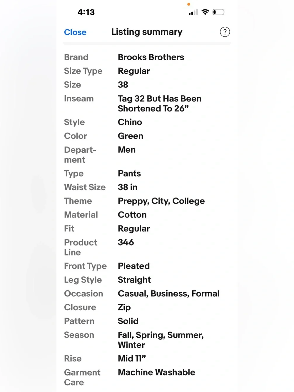 Brooks Brothers please read